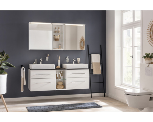 Wastafelmeubel FACKELMANN Oxford BxHxD 60 x 50,9 cm x 48,8 cm Frontkleur wit hoogglans 83312