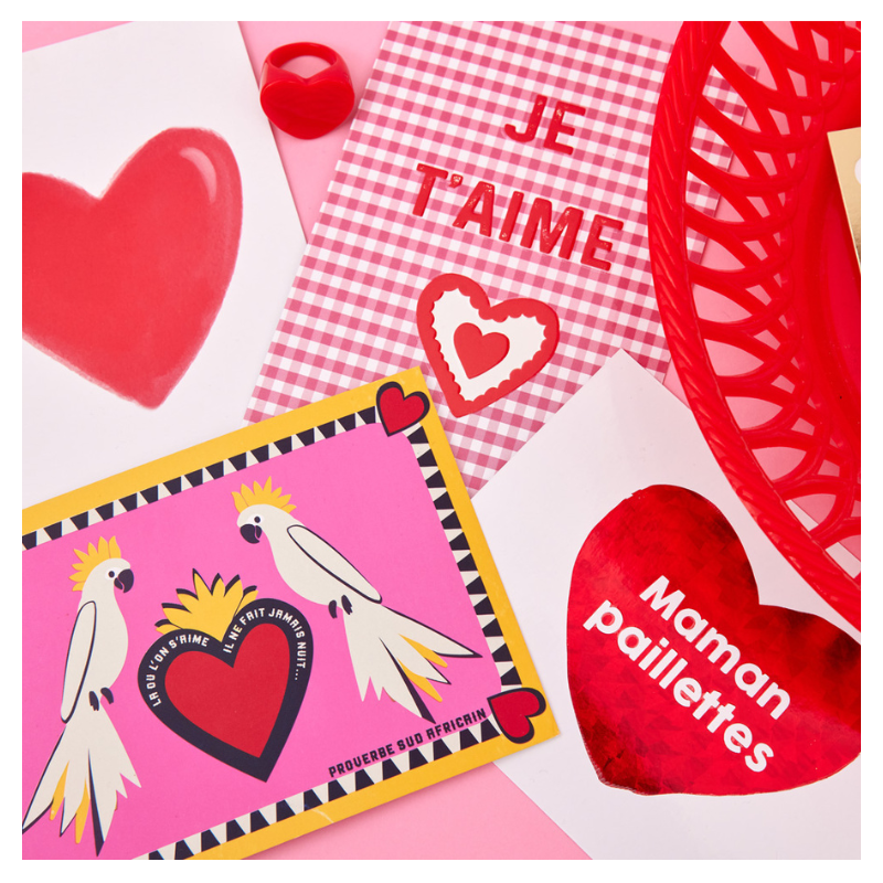 Carte maman paillettes Le petit Souk