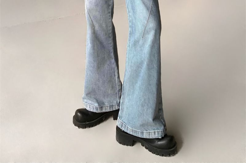 Maviyn - Mid Rise Washed Bootcut Jeans