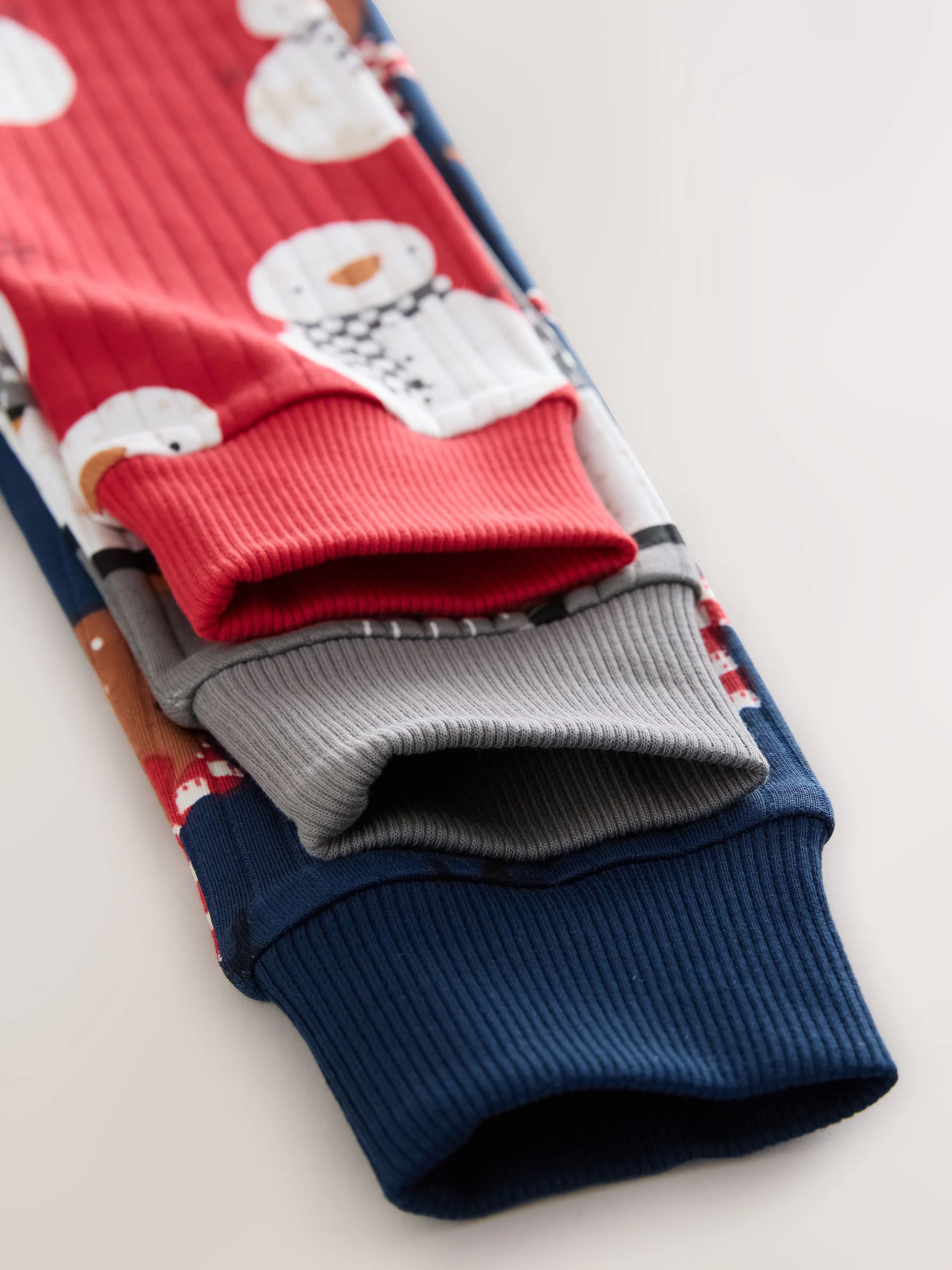 Rood - Set van 3 knusse Kerstmis Pyjama's (9mnd-10jr)