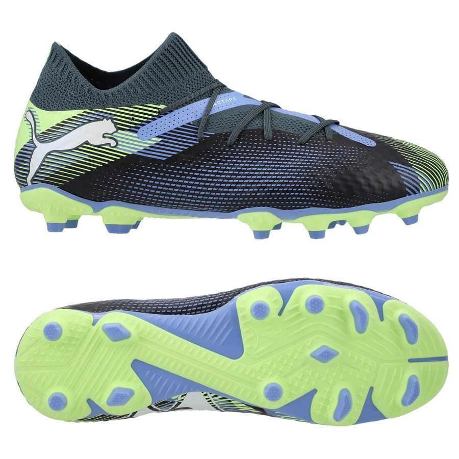 PUMA Future 7 Pro FG/AG Lights Out - Gray Skies/Blanc/Fizzy Apple Enfant