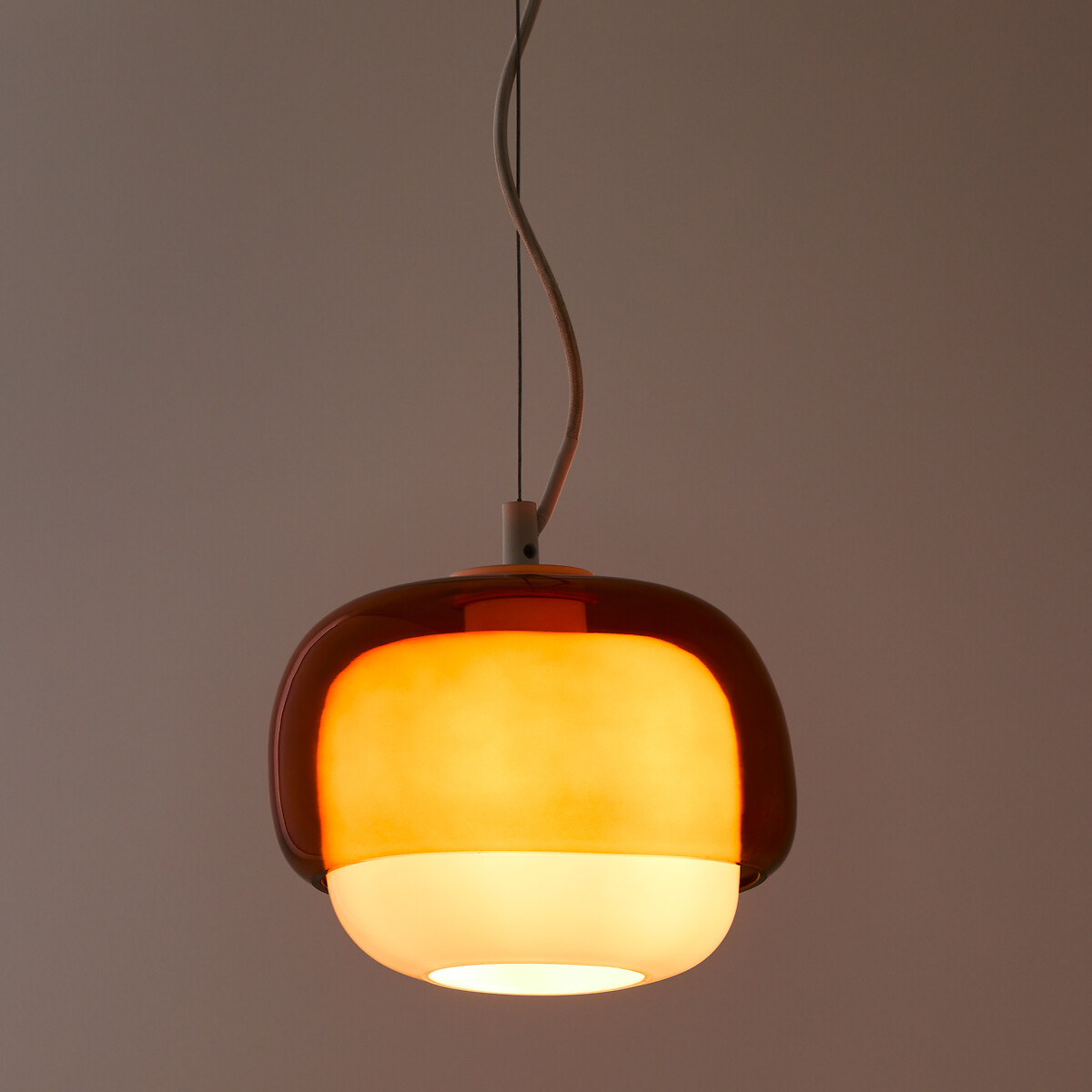 LA REDOUTE INTERIEURS<br>Luminária pendente em vidro colorido, Ø21,5 cm, Kinoko
