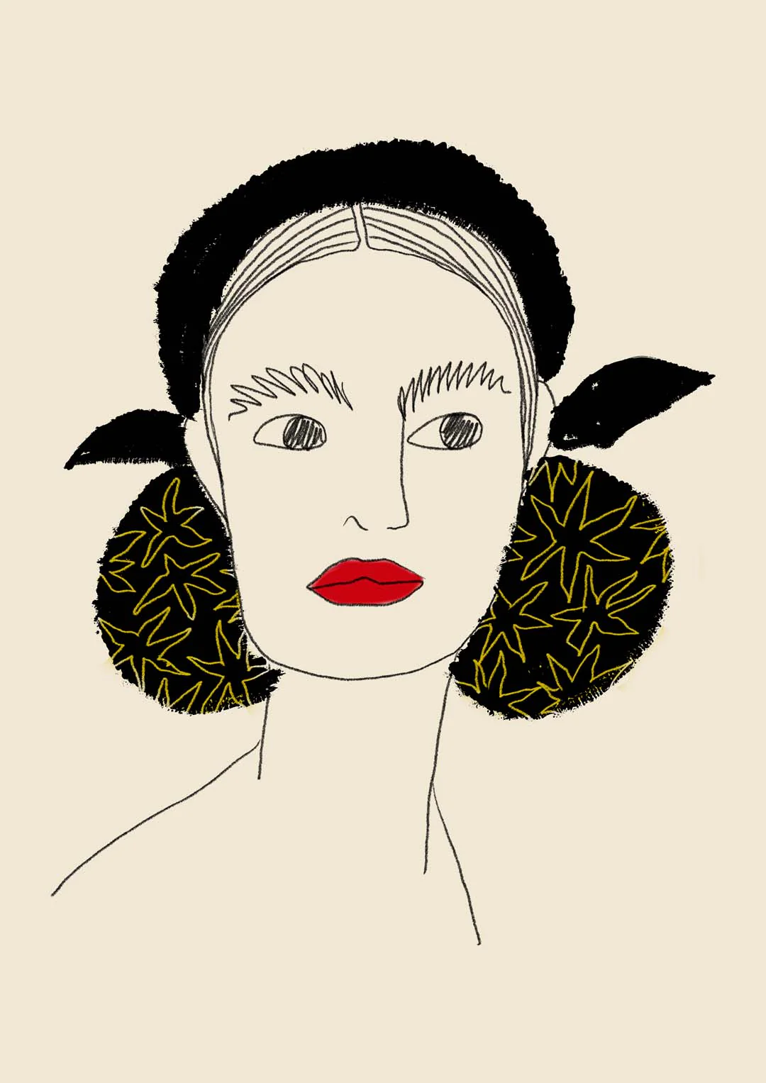 Girl Chill Red Lips