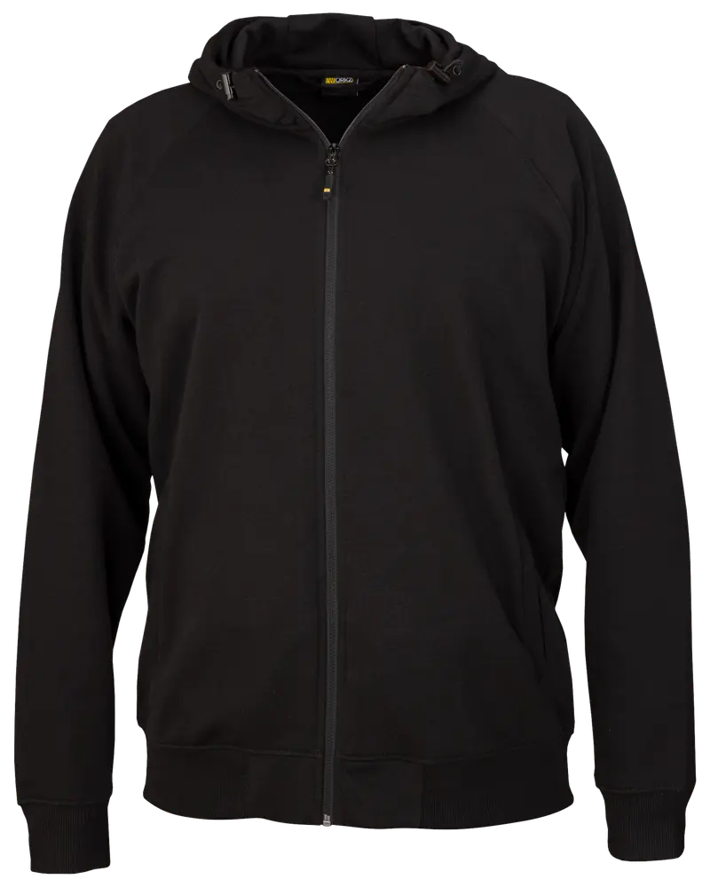 Hoodie med lynlås - Sort