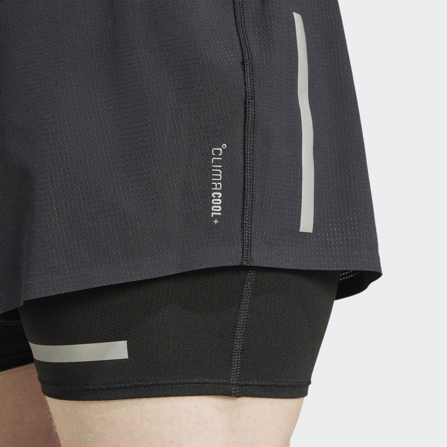 Adidas Short de running réfléchissant 2 en 1 Ultimate