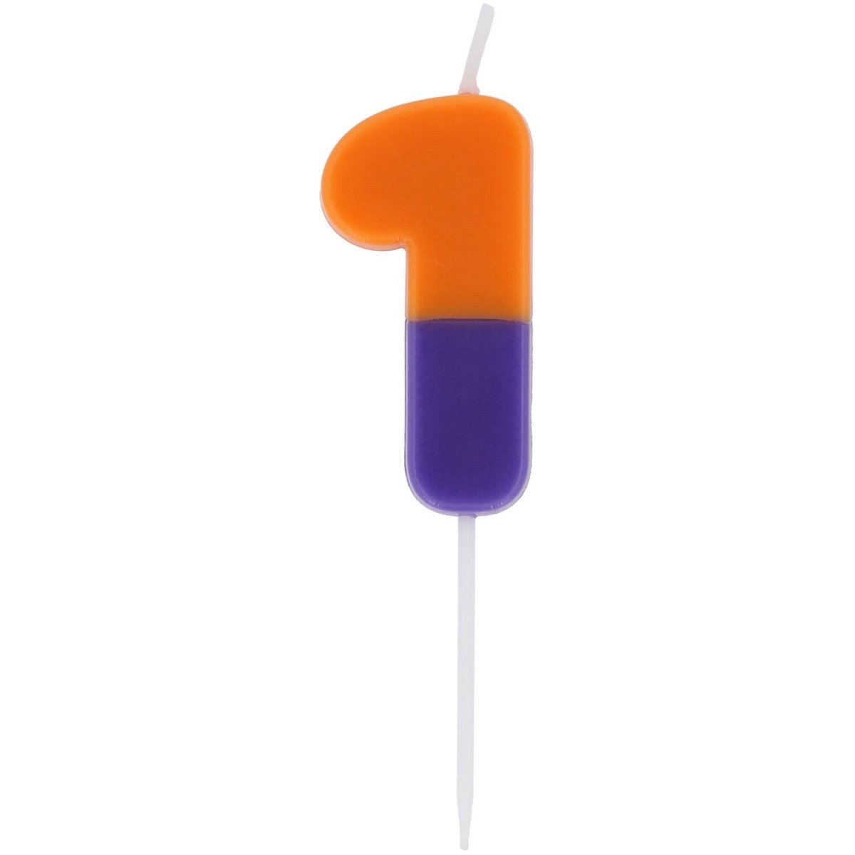 1 Jaar Kaars Oranje Paars 9cm