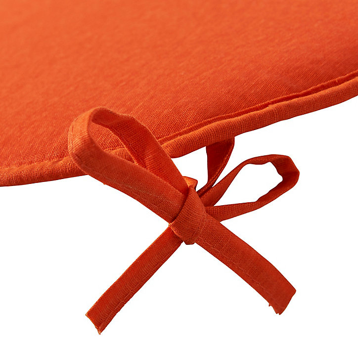 Galette de chaise ronde Cocos orange