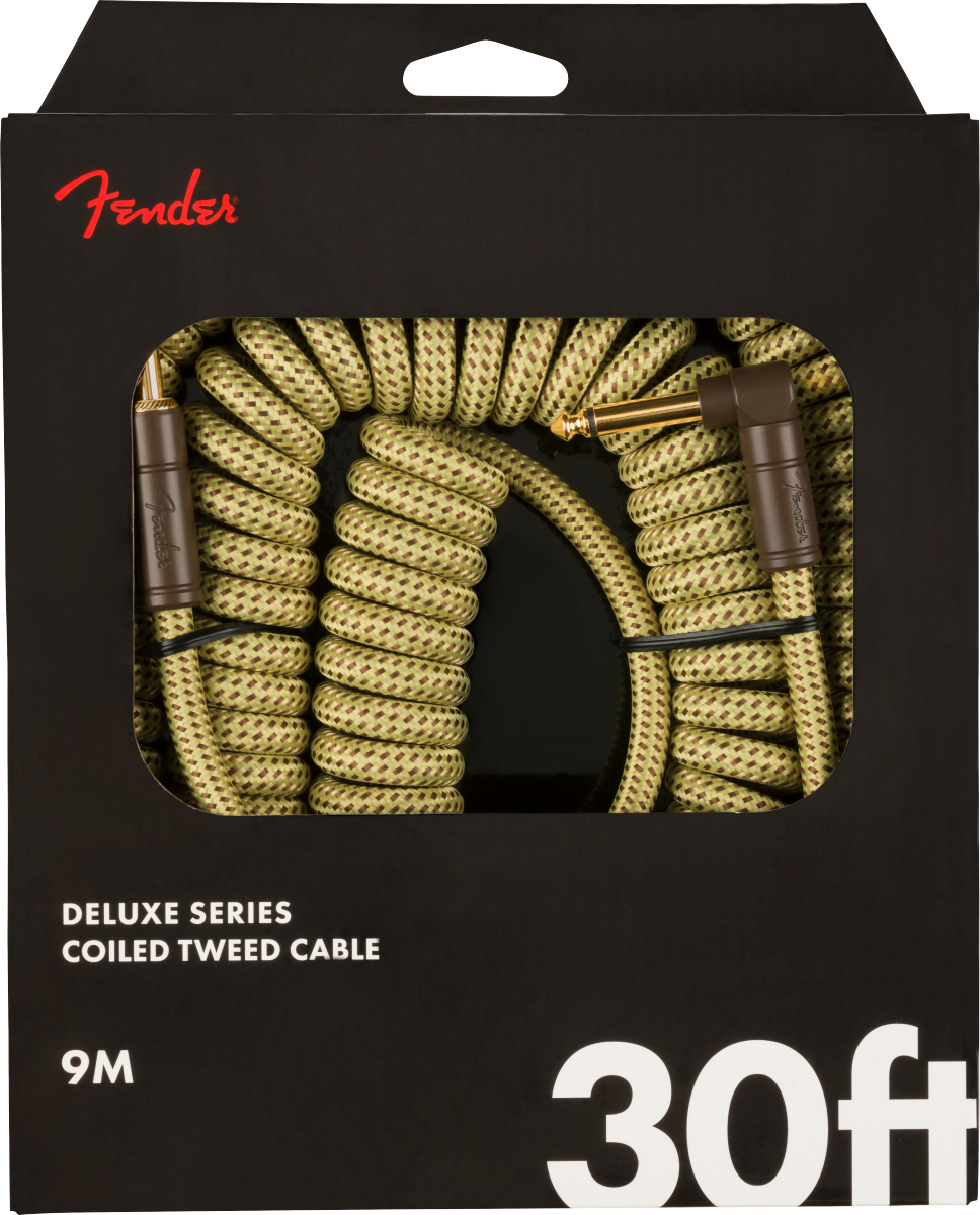 Fender Deluxe Cables Coil Cable 9 m tweed recht en haaks