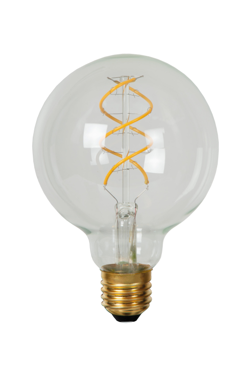 Lucide G95 LED Filament lichtbron E27 5W 2700K transparant dimbaar