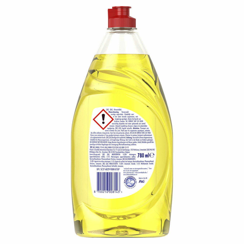 Dreft Platinum Quickwash Afwasmiddel Citroen780 ml