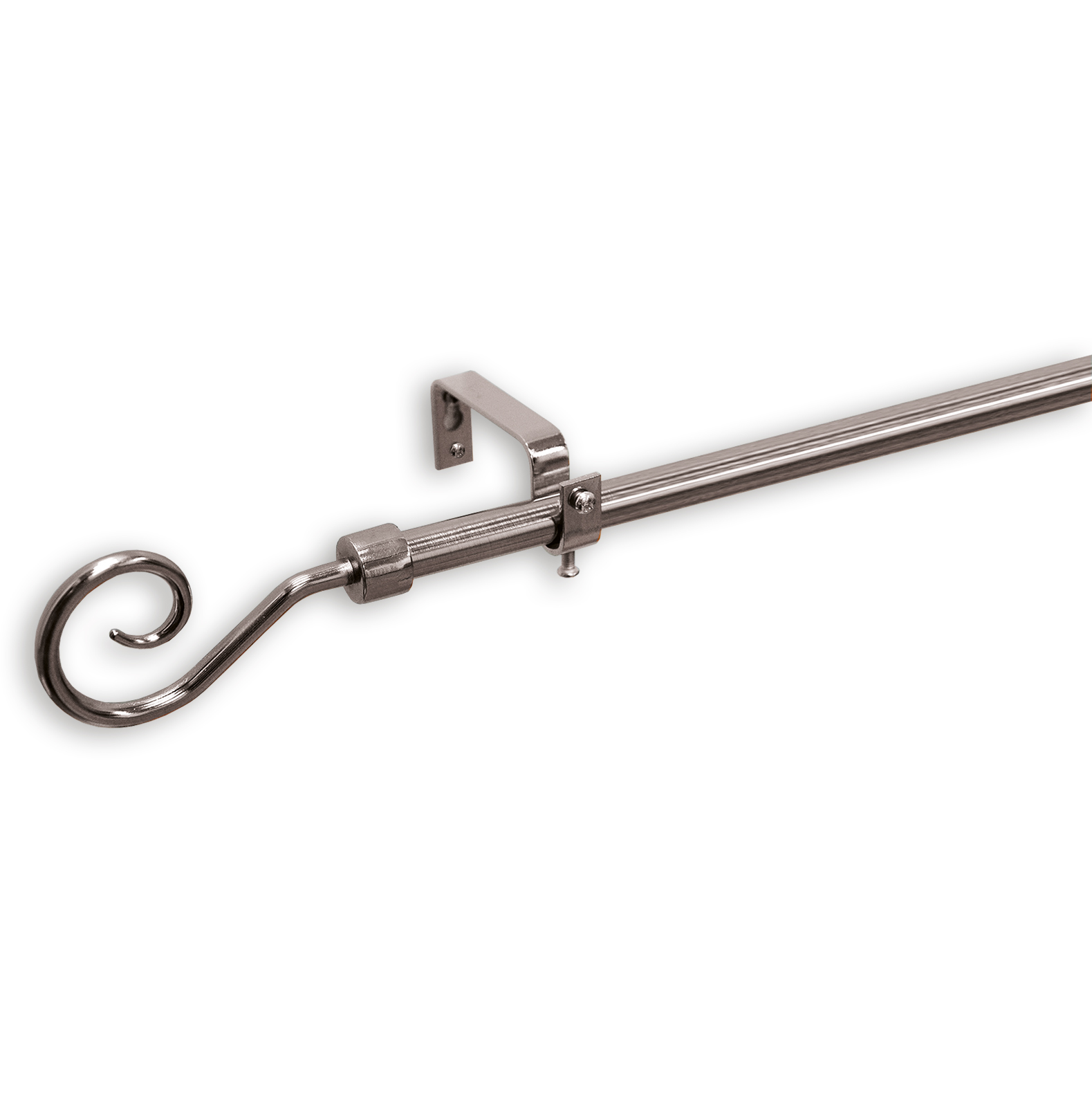 Gardinenstange - Edelstahl - Kringel - 130-240 cm