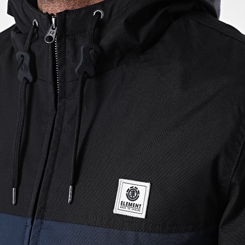 Veste Zippée Capuche Dulcey Noir Bleu Marine