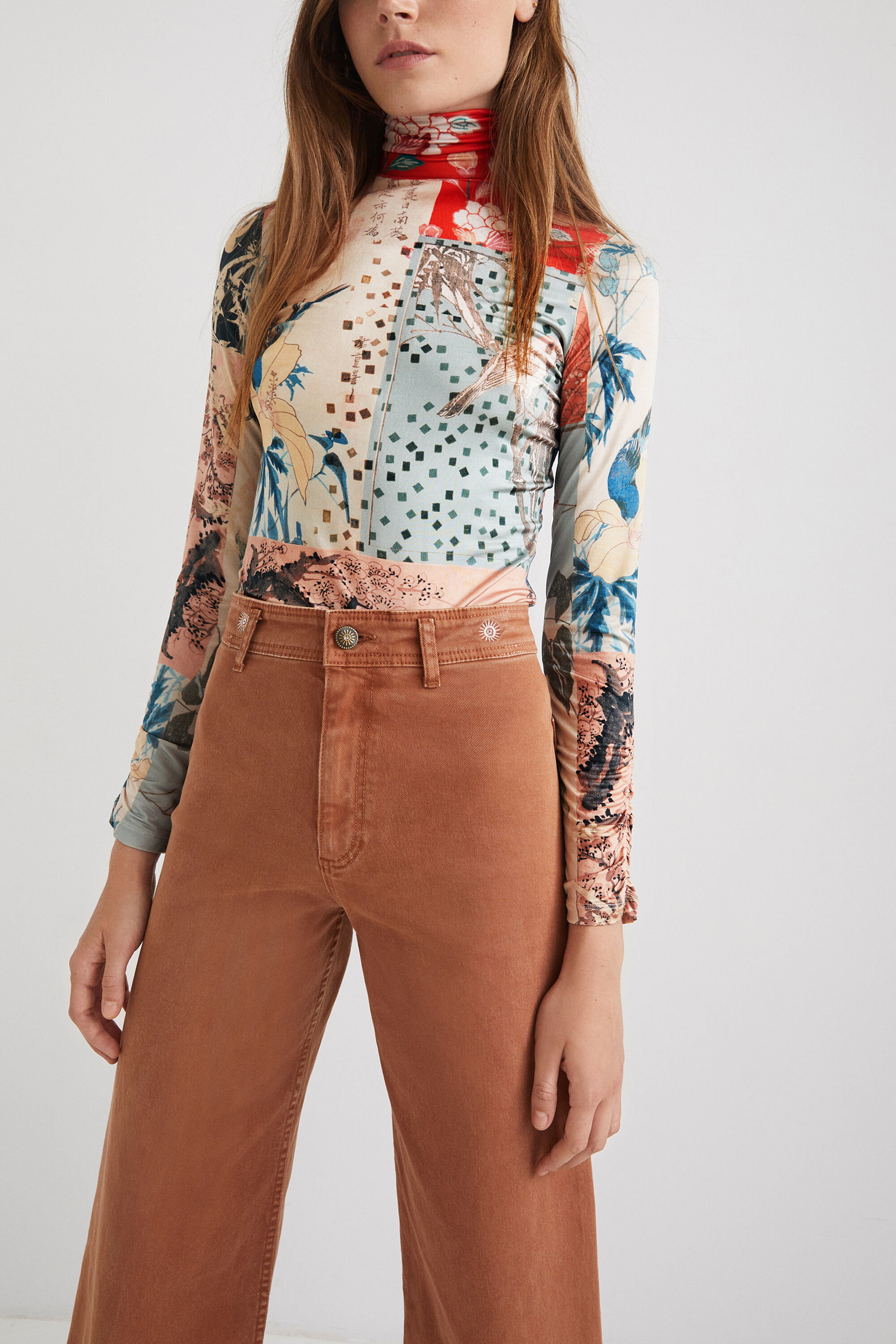 Pantalon wide leg straight