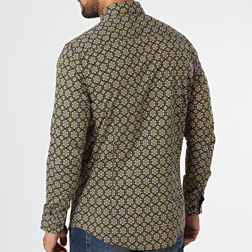 Chemise Manches Longues 7716 Noir Jaune
