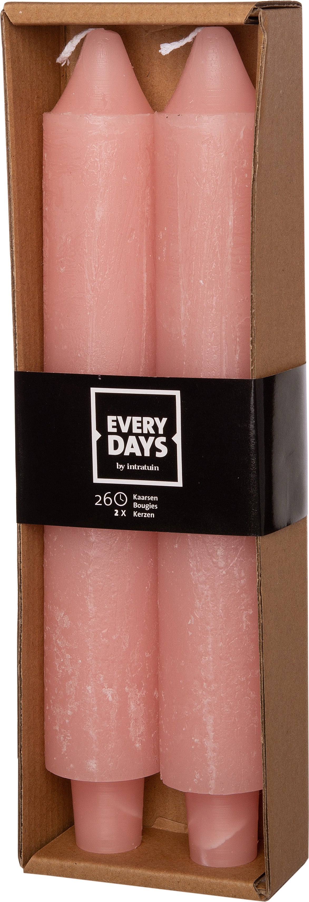 Everydays dinerkaars Rustiek oud roze 24 uur 2 stuks