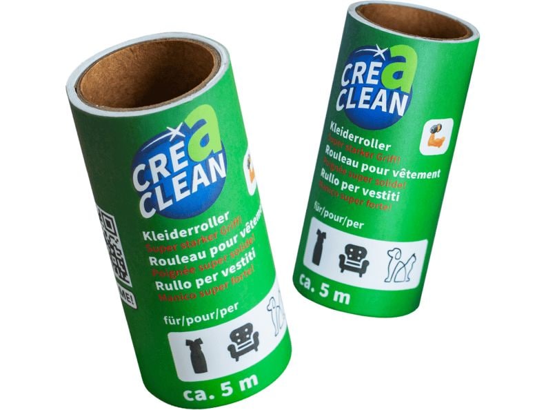 CreaClean Kleiderroller 1 Griff   10 Ersatzrollen Fusselrollen-Set