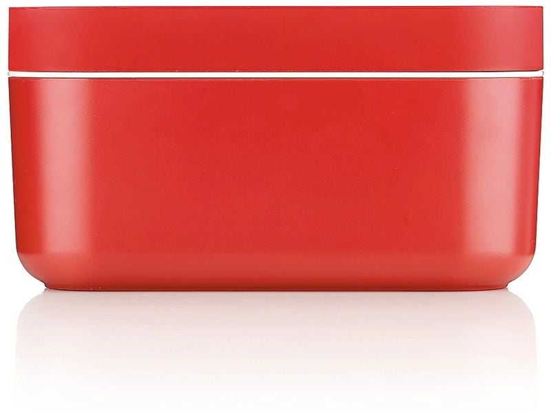 Lékué Eiswürfelbox Rot Eiswürfelschale mit dem Eisbox zur Herstellung und Aufbewahrung von Eiswürfeln