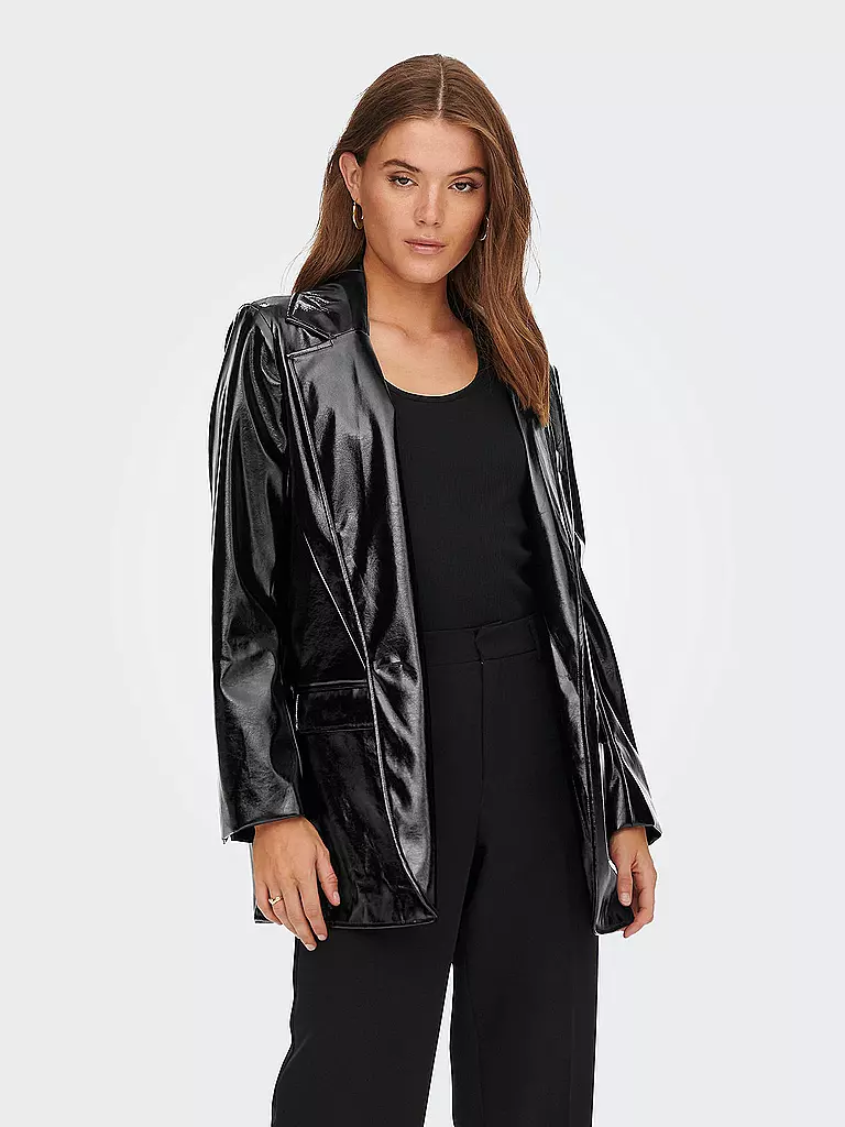 ONLY Blazer in Lederoptik ONLLANA-RUTH schwarz