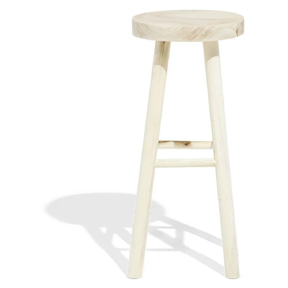 Tabouret Natura grand modèle bois beige Ø30xH68cm