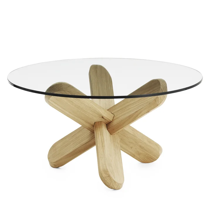 Normann Copenhagen - Ding Couchtisch, Rauchglas / Eiche