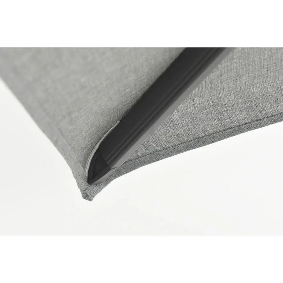 Hawaii Big Pole II parasol - 350x350 cm - carbon black - royal grijs