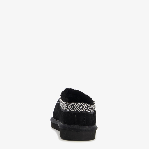 Hush Puppies suède dames pantoffels zwart
