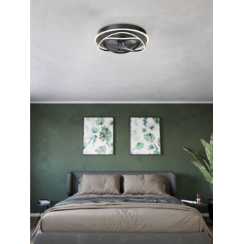 Eglo plafondventilator Namori met lamp 36W zwart