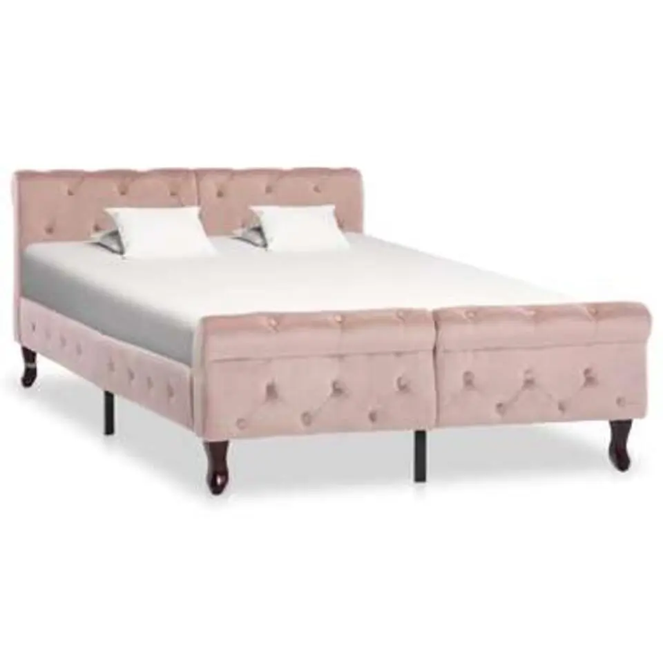 vidaXL - Bed frame - Roze - Fluweel - 120x200 cm