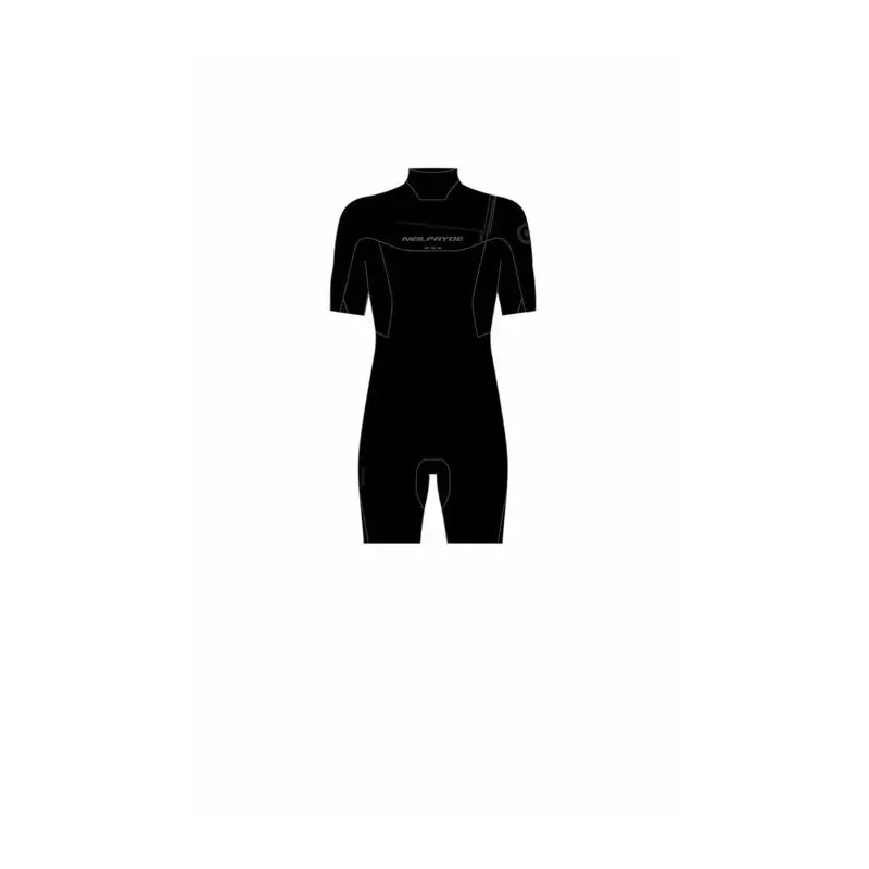 Combinaison shorty NEILPRYDE Wizard S/S 2/2 Front Zip Black