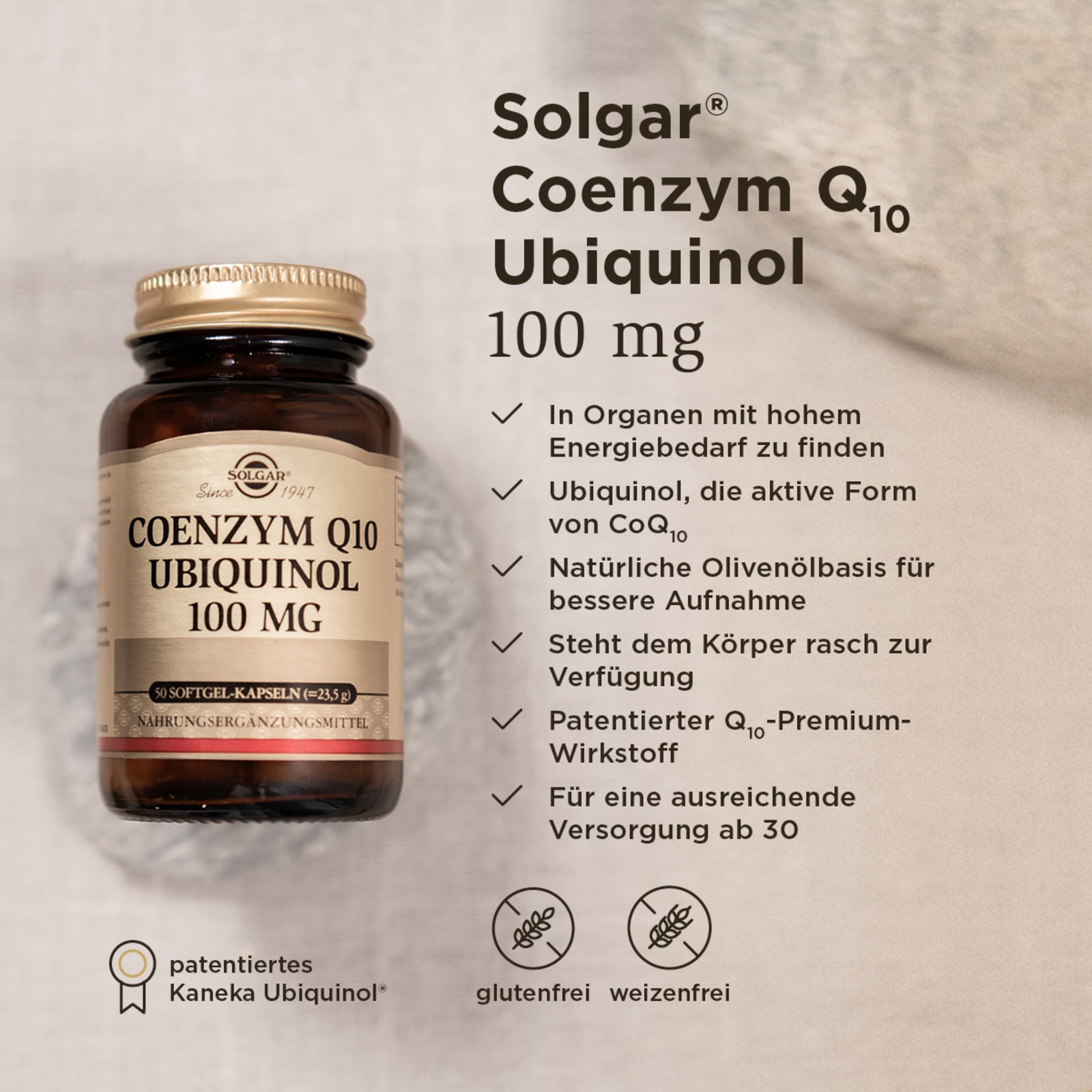 Coenzym Q10 Ubiquinol 100 mg (50 Kapseln)