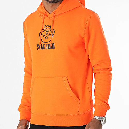 Sweat Capuche Nounours King Orange Noir