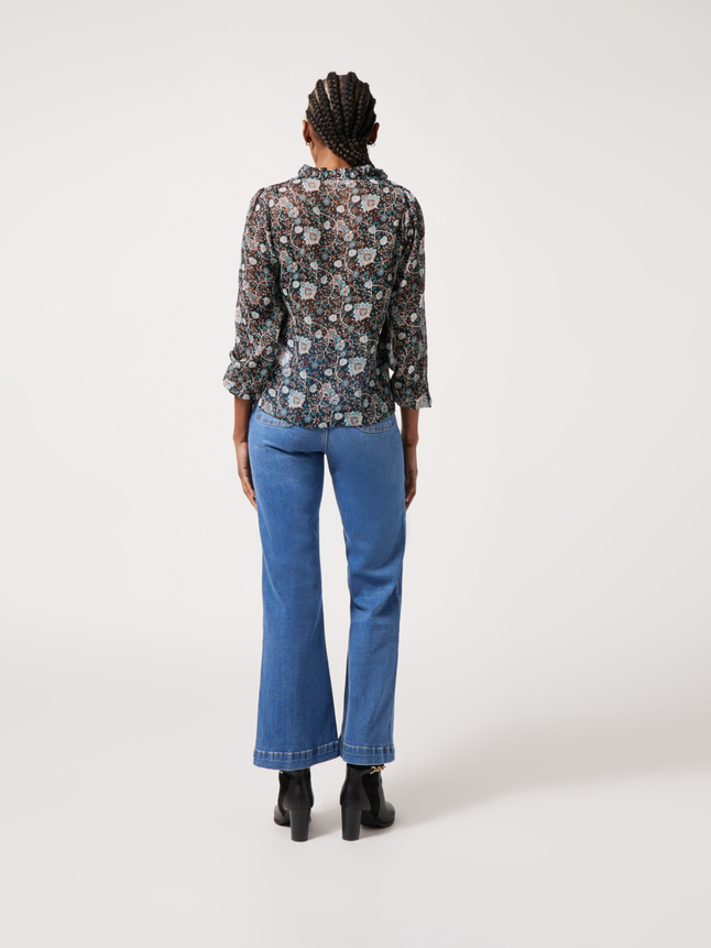 Blouse imprimée col v
