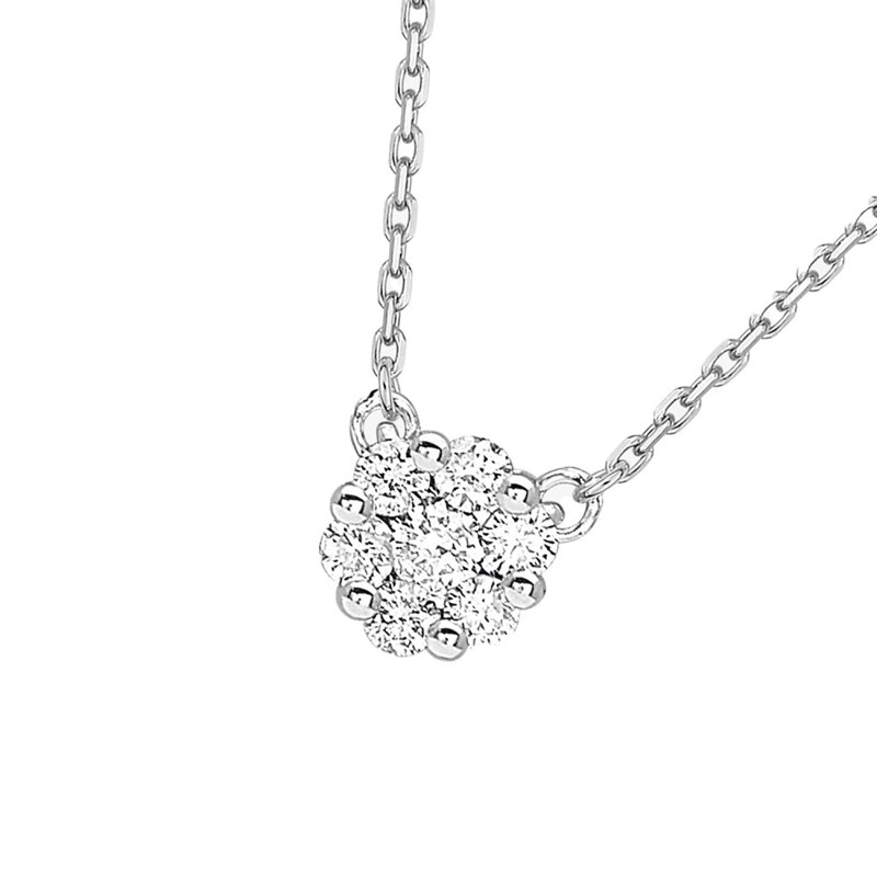 Collier Femme - Or 18 Carats - Diamant 0,15 Carats - Longueur : 42 cm
