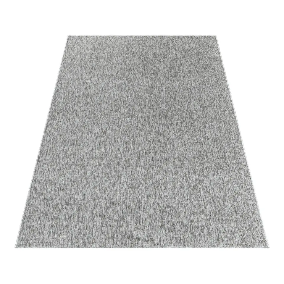 Effen Vloerkleed Laagpolig Lichtgrijs - 240x340 CM