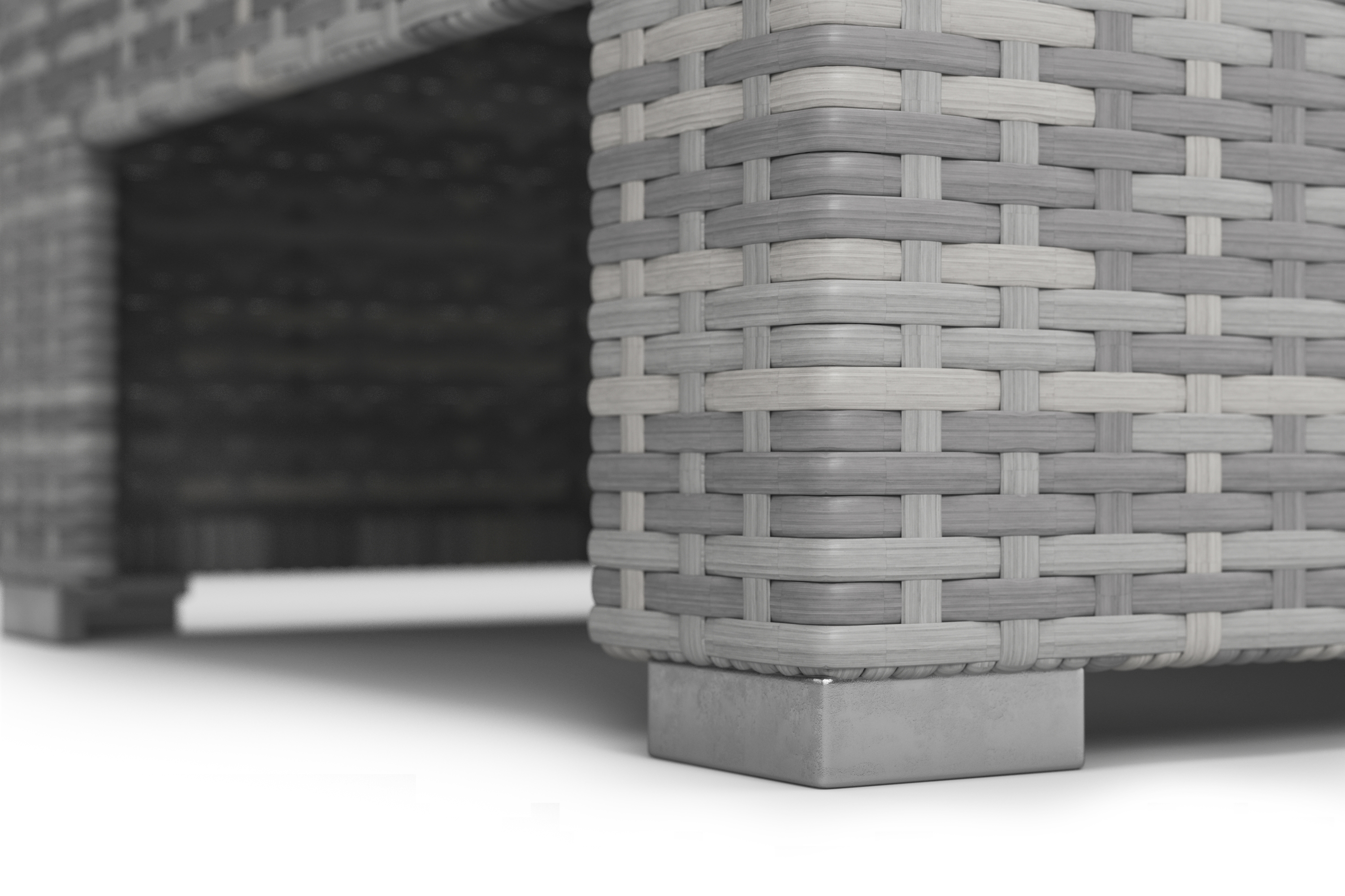 Rattanlounge COMO grau/anthrazit