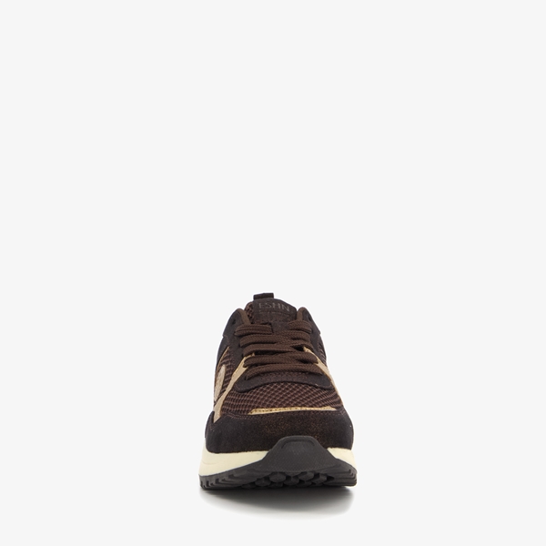 Blue Box dames sneakers bruin goud