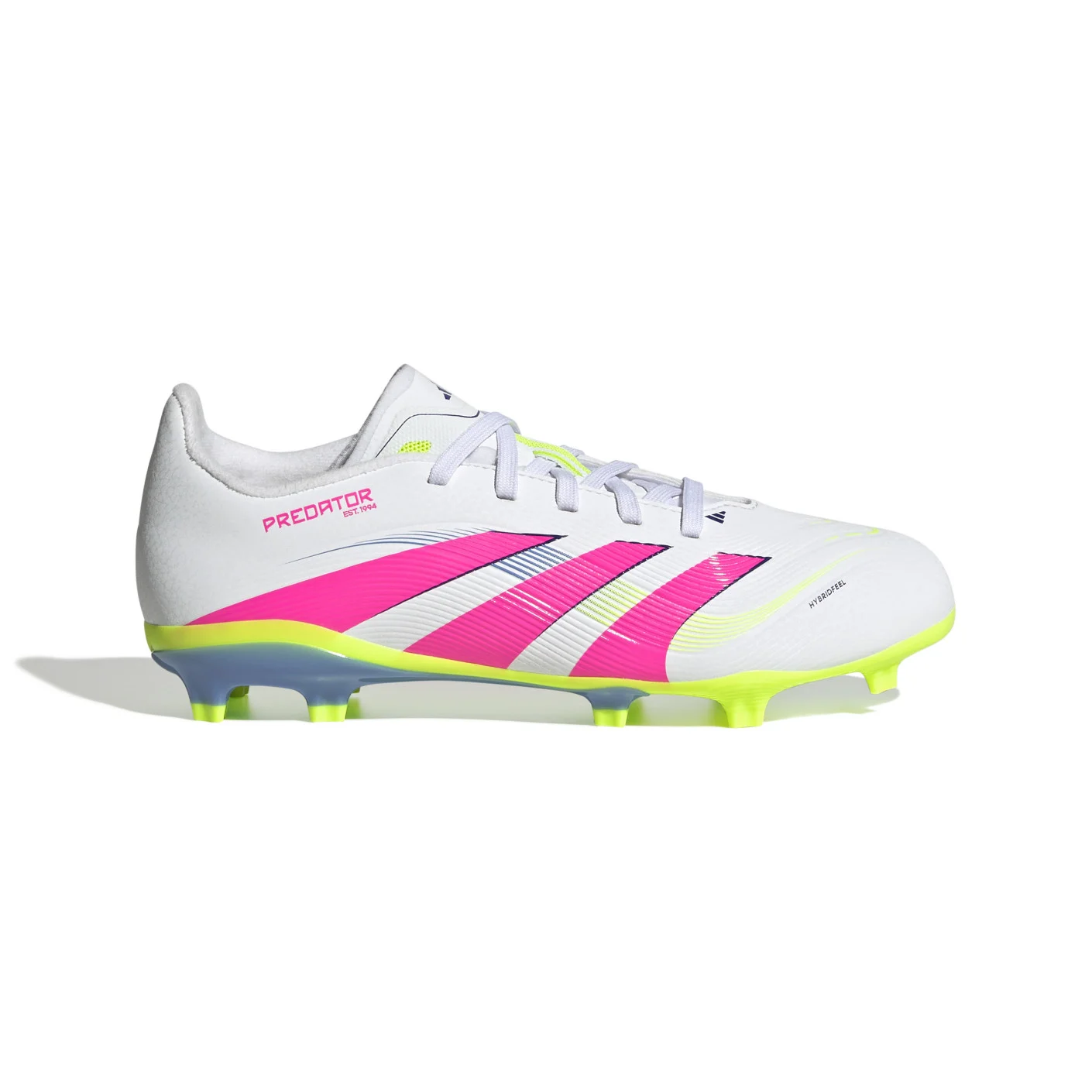 Adidas Predator League Gras / Kunstgras Voetbalschoenen (MG) Kids Wit Roze Neongeel