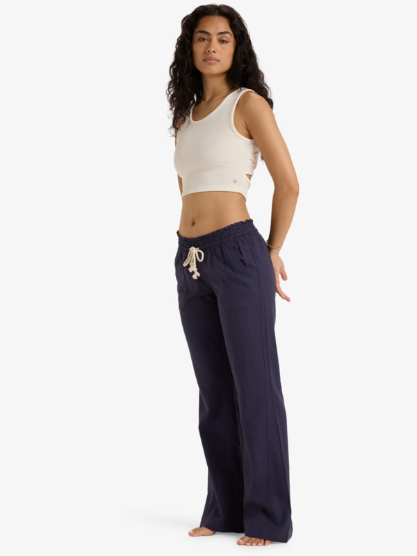 Oceanside Pantalon évasé Bleu Femme