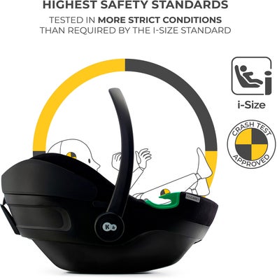 Kinderkraft I-CARE i-Size Babybilstol, Graphite Black