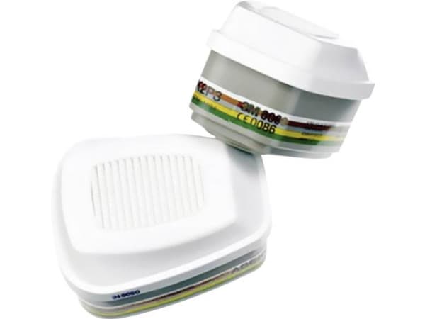 Gass-/dampfilter 3M Kombifilter 6099, A2B2E2K2HgP3, pakke med 2 x 2 stk.
