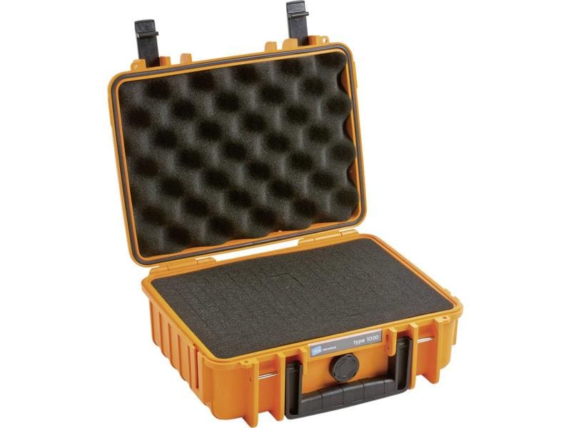 B&W Outdoor-Koffer Typ 1000 SI Orange Outdoor-Koffer mit gepolstertem Deckel