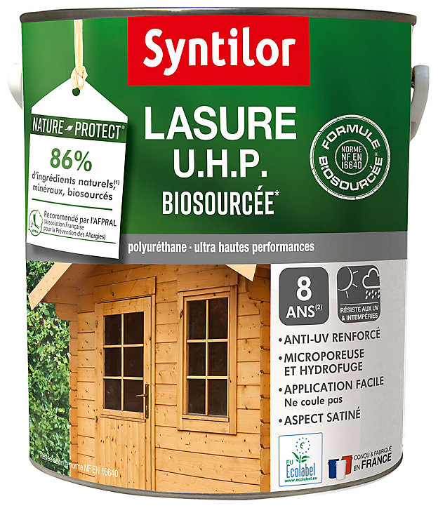 Lasure extérieure et intérieure bois Nature Protect Syntilor 5L Satiné Chêne moyen