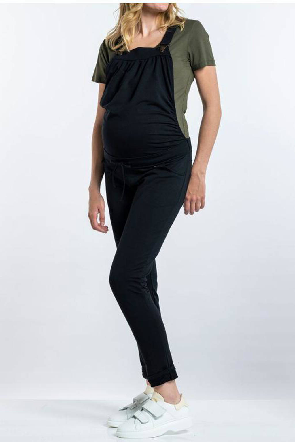 LOVE2WAIT skinny zwangerschapstuinbroek zwart
