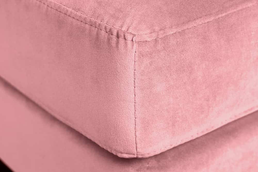 Design Hocker COZY VELVET 80cm altrosa gold Samt Metallfüße
