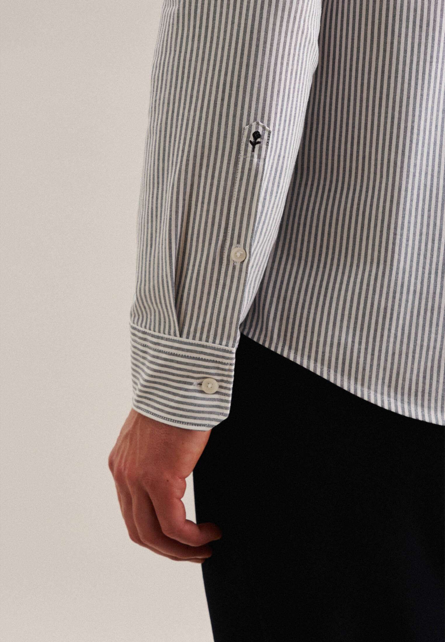 Seidensticker| Herren Casual Hemd Schwarze Rose