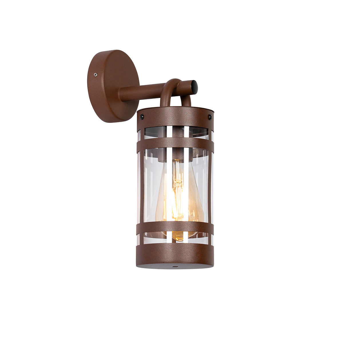 QAZQA IndustriÃ«le buiten wandlamp roestbruin IP44 - Ruben