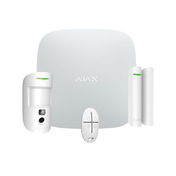 Ajax Kit Alarme Profissional s/ Fios Anti-Intrusão Branco
