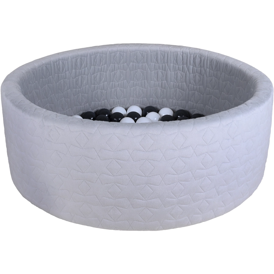 knorr toys® Bällebad soft - Cosy geo grey - 100 balls greycreme grau