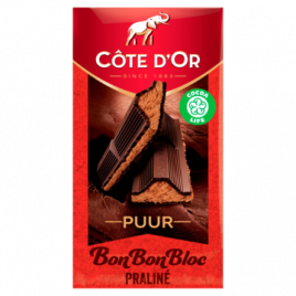 Cote d'Or Bonbonbloc pure chocolade praline reep
