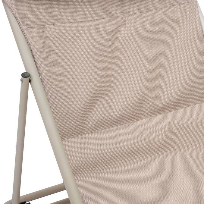 Chilienne de jardin empilable pliable MIRAEL Lin / Argile